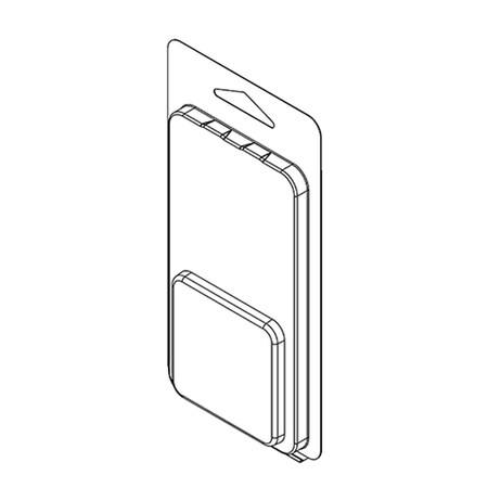 Visipak Thermoform-CLAMSHELL-#105-6.125-3.125-2.125-2.125-0.188-0.010-CLEAR, 1000PK 105TF